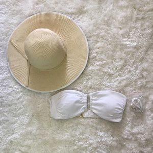 Mossimo White Bandeau Swimsuit Top